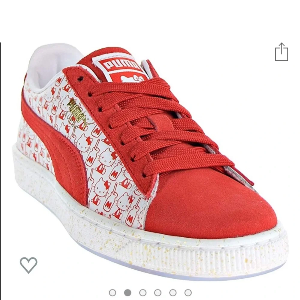 NIB hello kitty x puma red suede sneakers - Picture 2 of 7